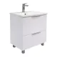 Тумба-умывальник Comforty Лима-60Н2 белый матовый с раковиной Como 60