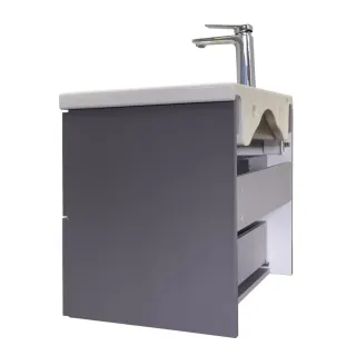 Тумба-умывальник Comforty Лима-60П2 белый матовый с раковиной Como 60