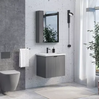  Тумба-умывальник для ванной Comforty Онега-140 белый матовый с белой столешницей с раковиной Comforty 21004	