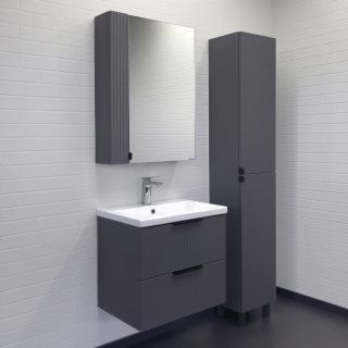 Зеркало-шкаф Comforty для ванной комнаты Лима 60 антрацит