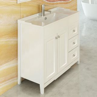 Comforty Тумба-умывальник "Тбилиси-90" белый глянец с раковиной Comforty XD-F90