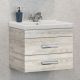 Comforty Тумба-умывальник "Никосия-60П"  дуб белый с раковиной Fest 60 F01