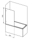 Шторка на ванну Ravak Briliant BVS1-80 7U840A00Z1 Transparent профиль хром