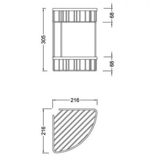 Полка двойная Timo Nelson хром 150082/00
