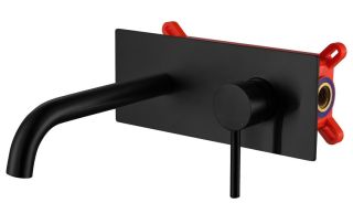 Встраиваемый смеситель для раковины Berges Ventas R 076010 чёрный матовый