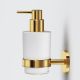 Стеклянный диспенсер для жидкого мыла с настенным держателем AM.PM X-Joy A85A36999 золото