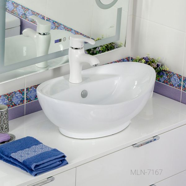 Накладная раковина Melana 7167-805 60см белый