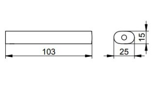 Держатель туалетной бумаги Keuco Edition 11563350000 титан черный шлифованный