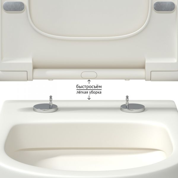 Подвесной унитаз Berges EGO XL Rimless 082228 сиденье EGO XL Slim SO белый матовый