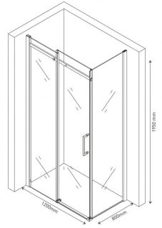 Душевой уголок Berges Melita 120x80см хром 061017