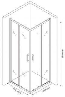 Душевой уголок Berges Solo S 100x100см хром 061121