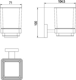 Стакан Timo Selene подвесной хром 10033/00