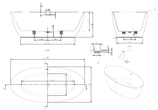 Акриловая ванна Art&Max Bologna 170x82см белый AM-BOL-1700-820
