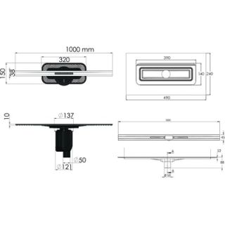 Душевой лоток Berges Wasserhaus Simpel 091112 80 Хром глянец