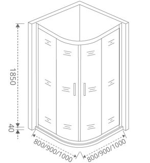 Душевой уголок Good Door Latte R-80-C-WE стекло прозрачное