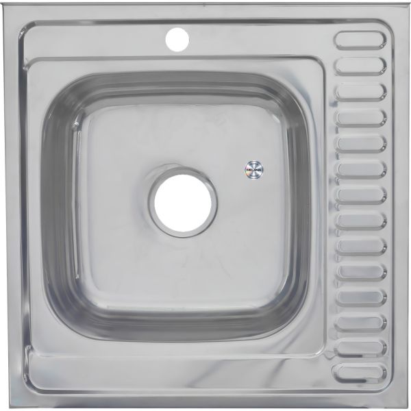 Мойка 6060 L Melana левая хром с сифоном (006 t L *10)