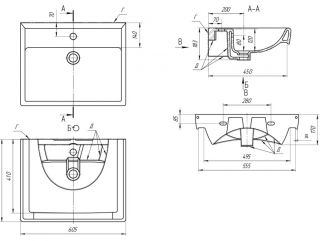 Мебельная раковина Dreja Q-60 60см белый 00000000938
