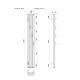 Полотенцесушитель электрический Point Пиано PN19722WC 150x1200 диммер слева белый/хром