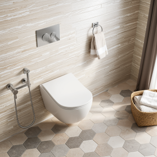 Унитаз подвесной безободковый (торнадо) DQ M?nchen 520*360*360мм, сиденье микролифт, белый (DT1566516)