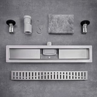 Душевой лоток РМС ТЛ-03-70х7 70см нержавеющая сталь