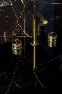 Встраиваемый смеситель для раковины Boheme Prestige 152-G-PR золото