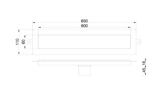 Душевой лоток Boheme Premium Linear 982-60-MG 60см золото матовое