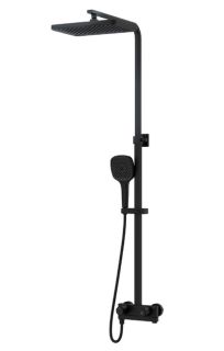 Душевая система с тропическим душем IDDIS Slide Push Control SLIBLBTi06 чёрный матовый