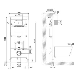 Комплект 3в1 100122236 инсталляция Lemark Peneda Expert с кнопкой смыва Bit чёрный матовый унитаз подвесной безободковый Florex торнадо чёрный матовый