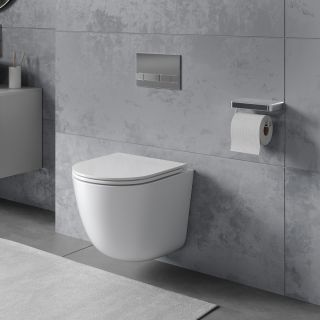 Комплект 3в1 100803429 инсталляция Lemark Peneda с кнопкой смыва Bit хром матовый унитаз подвесной безободковый Glazer торнадо белый глянец