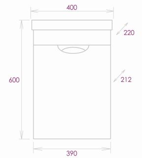 Подвесная тумба под раковину Onika Комо 104005 40см белый