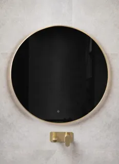 Зеркало с подсветкой Armadi Art 545-100-GM 100 см сенсорный выключатель антизапотевание оружейная сталь