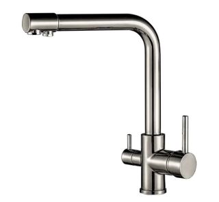 Смеситель для кухни Boch Mann Laura BN BM10423 с краном под фильтр матовый никель