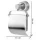 Держатель для туалетной бумаги с крышкой Boheme Aura 10241-CR хром