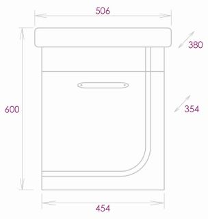 Подвесная тумба под раковину Onika Ирис 105018 50см белый