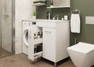 Напольная тумба под раковину для стиральной машины Onika Нави 106021 60см белый