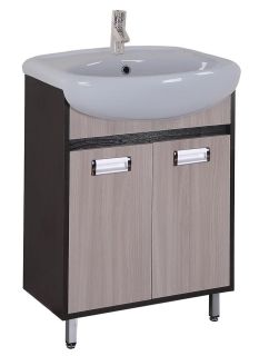Напольная тумба под раковину Onika Гамма 106080 60см ясень шимо/венге