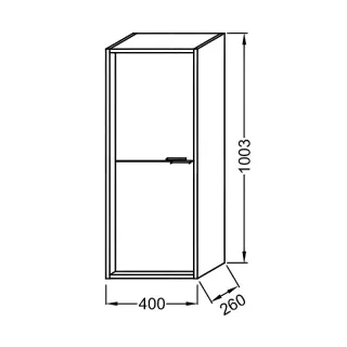 Пенал Jacob Delafon Vivienne EB1665-J5-J54 40 см белый блестящий/серый матовый