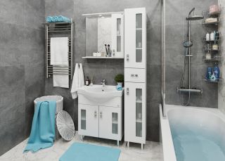 Напольная тумба под раковину Onika Кристалл 107024 70см белый