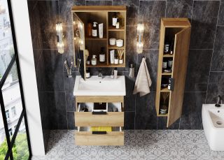 Подвесная тумба под раковину Onika Легран 107048 70см дуб галифакс