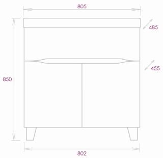 Напольная тумба под раковину Onika Стрим 108055 80см белый