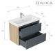 Подвесная тумба Onika Дайлер 108062 80см графит/дуб сонома