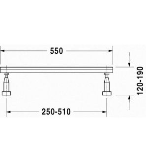 Ножки Duravit 790100000000000 для ванн и душевых поддонов