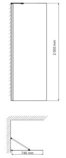 Душевая перегородка WasserKRAFT Aller 10H06-RP80 Fixed 80х200