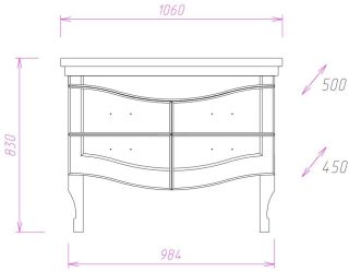 Напольная тумба под раковину Onika Адель 110507 105см  белый