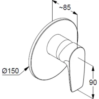 Смеситель для душа Kludi Pure&Solid 347550575 хром