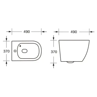 Унитаз подвесной Milleau VORTEX MYL038SMB черный