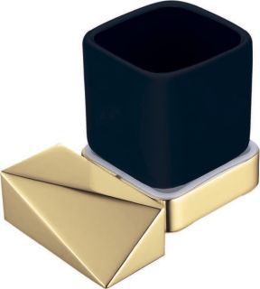 Стакан Boheme New Venturo чёрный/золото 10314-G-B