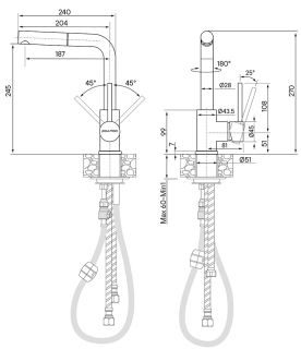 Смеситель для кухни Paulmark Kassel Ka214311-CR хром