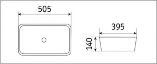 Раковина-чаша CeramaLux 78104MW  Белая 50.5 см
