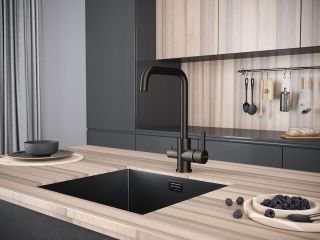 Смеситель для кухни Paulmark Logas Lo213021-GM воронёная сталь